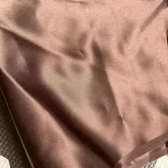 はぎれ　サテン生地　ツルツル生地　ブラウン