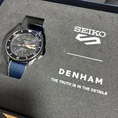 「みっく2016」セイコー5スポーツ　デンハムコラボ　DENHAM セイコー 5スポーツ×デンハムの腕時計、インディゴブルー文字盤