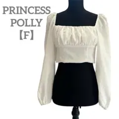 PRINCESS POLLY 【F】クロップドトップス パフスリーブ ホワイト