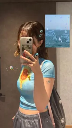 メッシュクロップトップ ロリポップ
