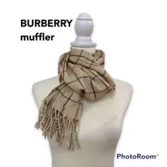 Burberry バーバリー マフラー ストール チェック ウール クリーム色