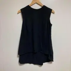 ⬜︎siro 黒 ノースリーブ チュニック 後ろ長め