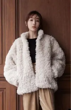 CURL FUR SHORT COAT (CLANE×田中みな実)