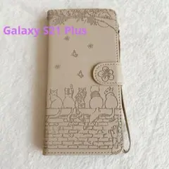 Galaxy S21 Plus 5G ケース 手帳型 レザー 猫 ねこ