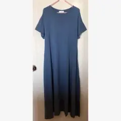 新品　汗染み防止ゆったり涼しいロングワンピース　半袖　綿100% M-L