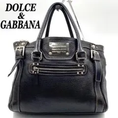 ドルチェ&ガッバーナ Du0026G ハンドバッグ トートバッグ レザー ブラック 金具