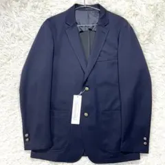 【未使用タグ付☆洗える】アオキ ストレッチジャージパジャマブレザー　ネイビー　L