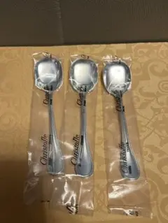 希少クリストフル　パール　アイスクリームスプーン2点、デミタススプーン1点 Christofle クリストフル アルビ アイスクリームスプーン 13cm