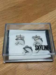 SKYLINE シルバー/ホワイト カフリンクス ケンとメリー　スカイライン