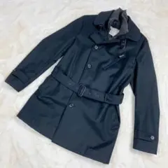 キャサリンハムネット L チェスターコート ジャケット ライナー 異素材 黒 冬