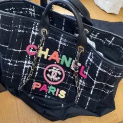 シャネル CHANEL コレクション ツイード トート ハンド バッグ 2022
