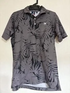 clunk 葉柄ポロシャツ グレー系