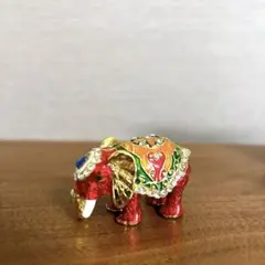 ゾウ　小物入れ　置物　タイ　タイ土産　ビジュー