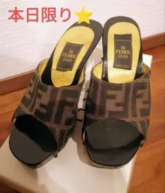 早い者勝ち⭐FENDIサンダル パンプス 35 1/2サイズ ズッカ柄フェンディ