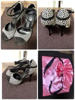 美品【ANGELINA TOKYO】アンジェリーナ タンゴシューズ33レオパード