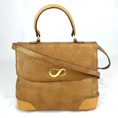 BALLY バリー リザードレザー ロゴ 2WAY バッグ