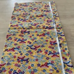 COSMO TEXTILE 紅型花柄扇子 綿生地 約110cm×50cm