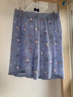 ユニコーン柄　ショートパンツ　スパッツ　パジャマ　ルームウェア　150 パープル