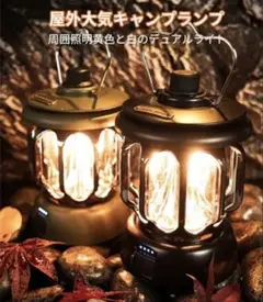 LEDランタン 充電式3段階調色/無段階調光/実用点灯20時間/ 2600mA