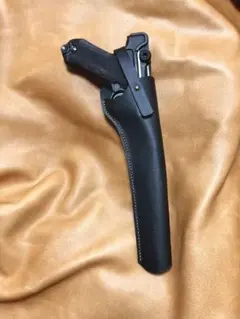 ルガーP08 8インチ用 右利きレザーホルスター No.593 リプロダクト品] ルガーP08-8インチ用 マグポーチ付レザー