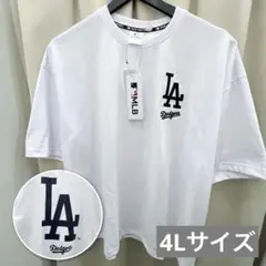 MLB公式 LAドジャース Dodgersロゴ刺繍入りTシャツ 半袖 4Lサイズ