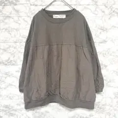 セルフサービス◆長袖切り替えカットソー/オーガニックコットン 薄手 ノームコア