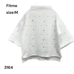Fitme フィットミー　シャツ　トップス　白　Ｍ　飾り　おしゃれ　かわいい