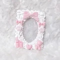 【60】ホイップデコ ピンク リボン くま トレカケースデコ