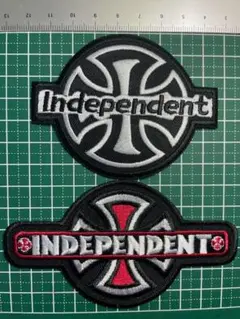 刺繡アイロンワッペン●２枚SET●INDEPENDENT