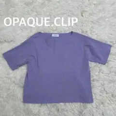 ✨ OPAQUE.CLIP オペークドットクリップ　半袖　サマーニット　紫