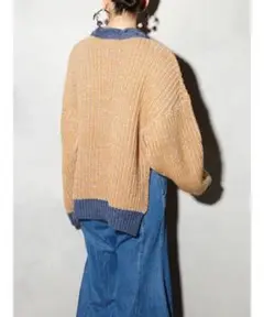 《PAMEO POSE》Braid Collar Knit Top ニット