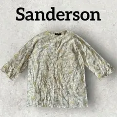 Sanderson 長袖花柄シャツ ロングシャツ ノーカラー (F) イエロー系