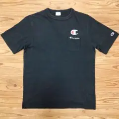 Champion ヘビーウェイト ブラック Tシャツ Lサイズ ポケット付き