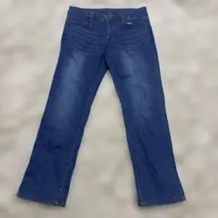イオン　トップバリュ　ダークブルー　デニム　ストレートパンツ　140 美品