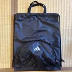adidas 黒 ナップザック ボール入れ付