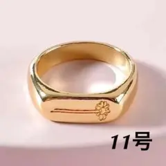 【11月8日削除予定】指輪リング葉っぱリーフ花植物ナチュラル金色韓国ハンド