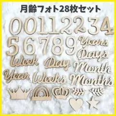 月齢フォト　ニューボーンフォト　28点セット　寝相アート　レターバナー　マンスリ