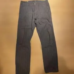 SASSAFRAS メンズ スプレイヤーパンツ Sサイズ グレー ストライプ