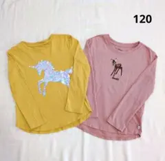 ギャップキッズ バンビ ユニコーン　長袖Tシャツ　2枚セット　120