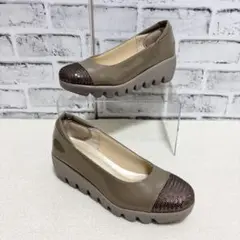 HILLS AVENUEヒルズアヴェニュー ウェーブソール パンプス エナメル