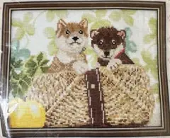 【未開封】26.8✖️33.8 こいぬのクロスステッチ　藤久　Craftcafe