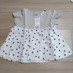 【新品　未使用】petit mainドット柄チュニック 100cm