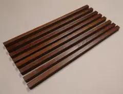 角材　約1.5cm 唐茶色仕上げ　長さ約40cm タモ無垢材　8本セット