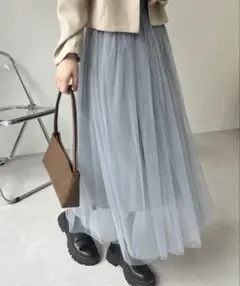 Miniministore チュールスカート グレー