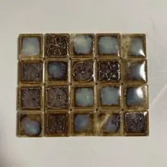 23mm角　美濃焼き　デザインタイル　20個