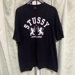 STUSSY ライオングラフィック Tシャツ xlサイズ ブラック