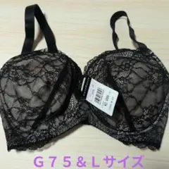 ⑨黒地にゴールドベージュG75＆Lサイズ