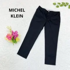 MICHEL KLEIN レディース　スラックス　テーパード　S 通勤　黒　薄地