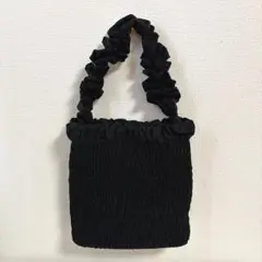【LOWRYS FARM】シャーリングミニショルダー ブラック