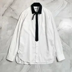 A17386 極美品 S'YTE 18ss タイパッチバイカラーシャツ 白黒 3